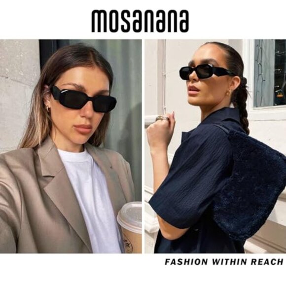 Trendy Rectangle Sunglasses Retro Y2K Chic UV400 Protection Unisex main image 5